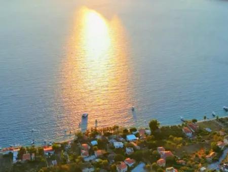 800M2 Grundstück Zum Verkauf Im Dorf Marmaris Söğüt Mit Meerblick 2 Villen Zoniert Oder Für Den Hotelbau Geeignet