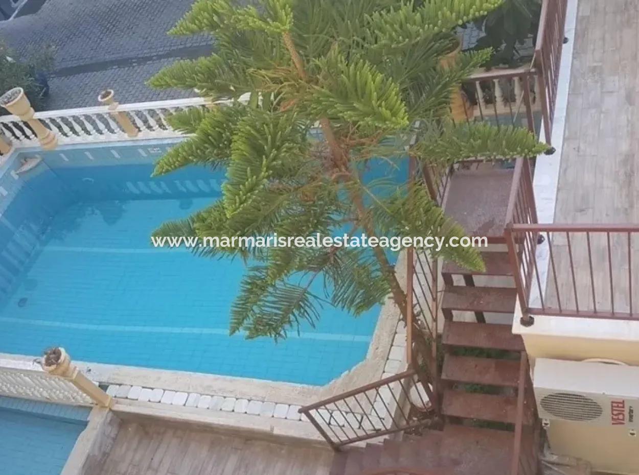 Furnished Apartment With Swimming Pool For Daily Rent In Marmaris Center