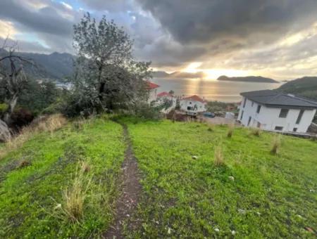 800M2 Land For Sale In Marmaris Söğüt Village With Sea View 2 Villas Zoned Or Suitable For Hotel Construction