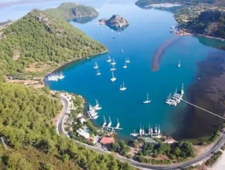 Marmaris İlçesinde Orhaniye Köyünde Denize Sıfır 760 M2 Satılık Restaurant,Cafe